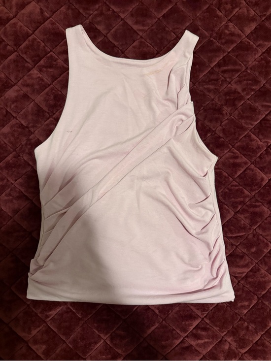 Open Edit Tops - Light Pink Women’s Sleeveless Draped Tank Top